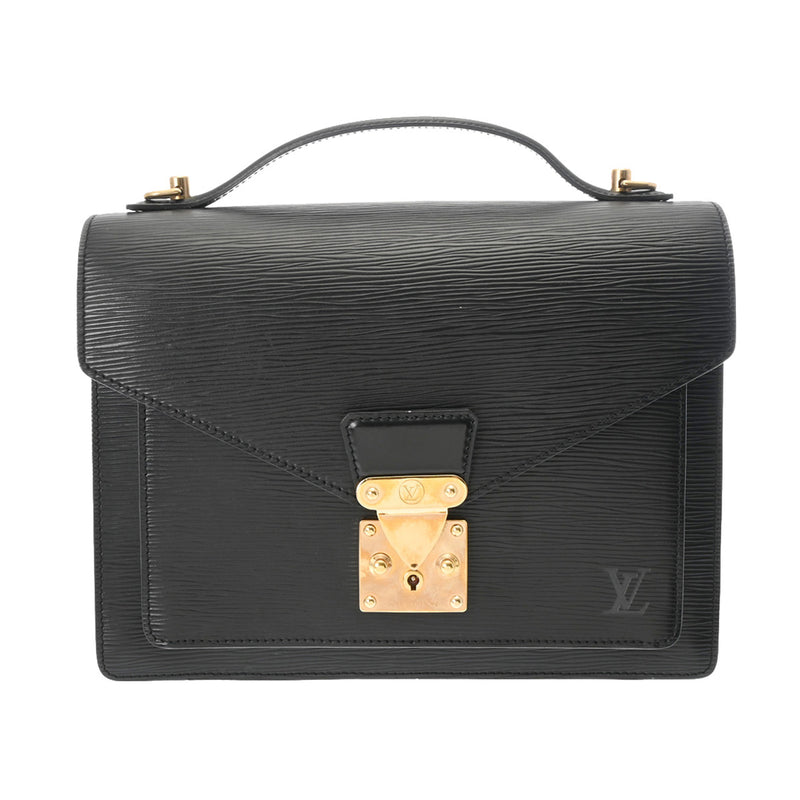 ルイヴィトンモンソー 14127 ノワール ユニセックス エピレザー