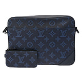 LOUIS VUITTON ルイヴィトン モノグラムシャドウ デュオメッセンジャー ネイビー M45730 メンズ レザー ショルダーバッグ Aランク 中古 銀蔵