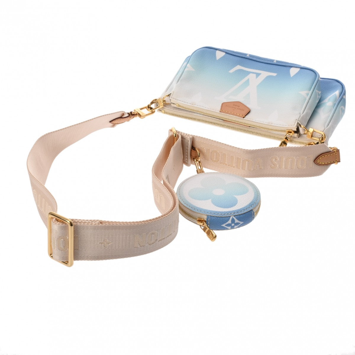 ルイヴィトン ミュルティ ポシェット アクセソワール 14145 ブルー