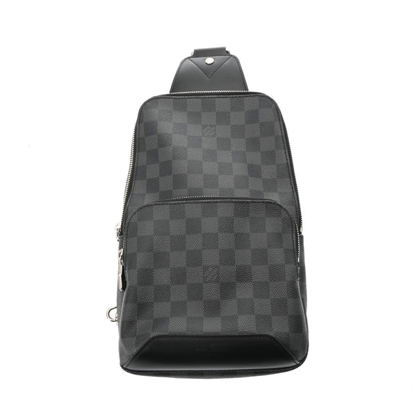 LOUIS VUITTON ルイヴィトン ダミエグラフィット アヴェニュースリングバッグ ブラック N41719 メンズ ダミエキャンバス ボディバッグ Aランク 中古 銀蔵