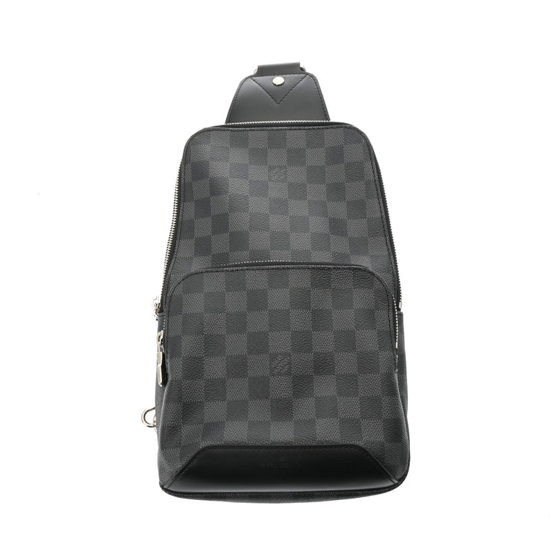 LOUIS VUITTON ルイヴィトン ダミエグラフィット アヴェニュースリングバッグ ブラック N41719 メンズ ダミエグラフィットキャンバス ボディバッグ Aランク 中古 銀蔵