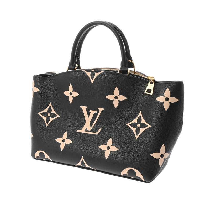 LOUIS VUITTON ルイヴィトン モノグラムアンプラント プティパレ PM 2WAY ブラック/ベージュ M58913 レディース レザー ハンドバッグ Aランク 中古 銀蔵