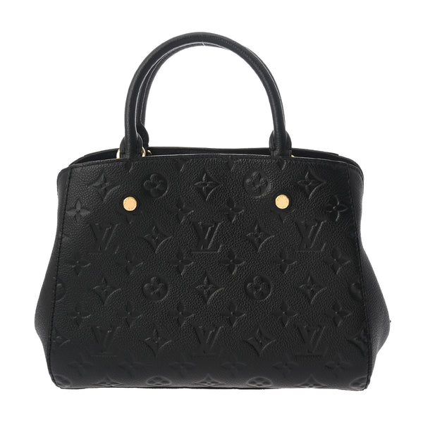 LOUIS VUITTON ルイヴィトン モノグラムアンプラント モンテーニュ BB 2WAY ノワール M41053 レディース レザー ハンドバッグ Aランク 中古 銀蔵