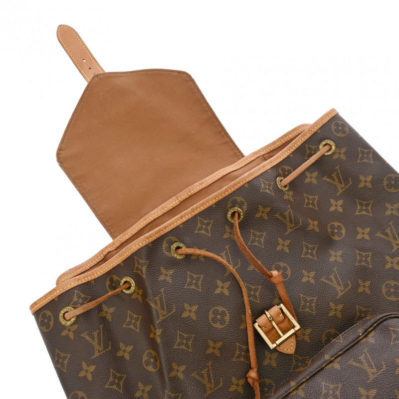 LOUIS VUITTON ルイヴィトン モノグラム モンスリ GM ブラウン M51135 ユニセックス モノグラムキャンバス リュック・デイパック Bランク 中古 銀蔵