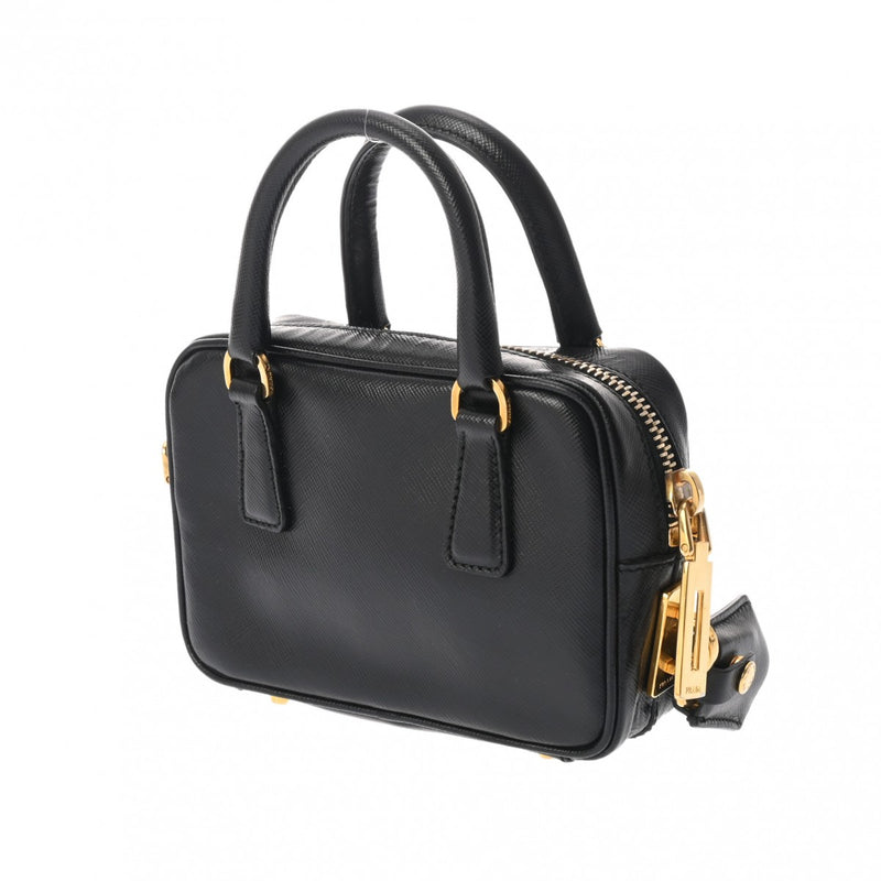 PRADA プラダ 2WAY ミニバッグ ブラック BL0705 レディース サフィアーノ ハンドバッグ ABランク 中古 銀蔵