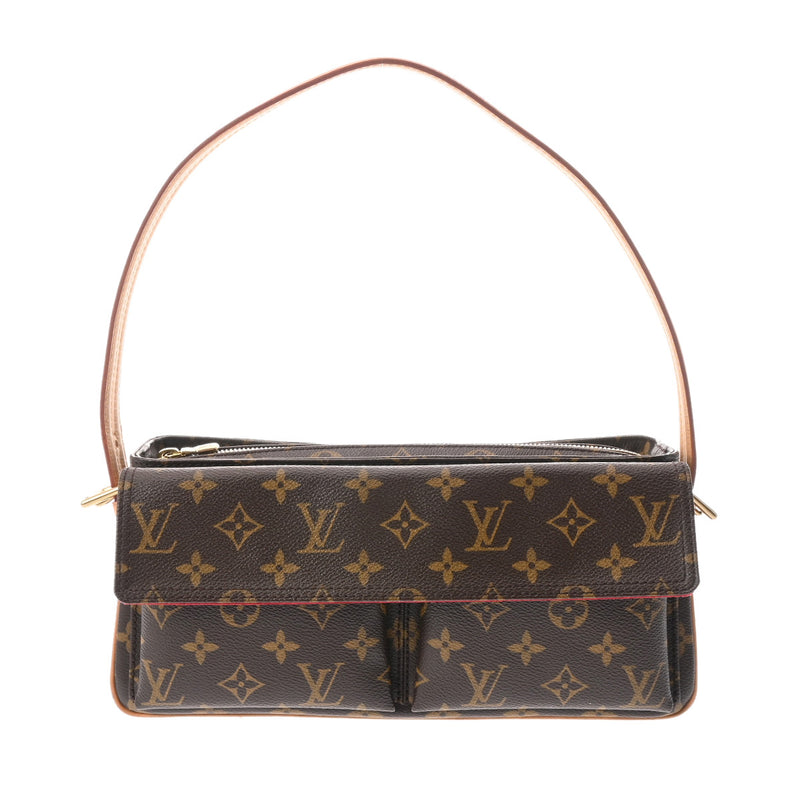 LOUIS VUITTON ルイヴィトン モノグラム ヴィバシテ MM セミショルダー ブラウン M51164 レディース モノグラムキャンバス ショルダーバッグ ABランク 中古 銀蔵