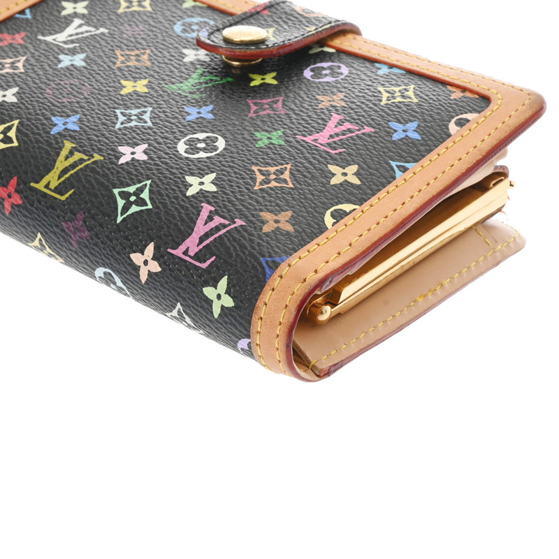 LOUIS VUITTON ルイヴィトン マルチカラー ポルトフォイユヴィエノワ ノワール M92988 レディース モノグラムマルチカラー 二つ折り財布 Bランク 中古 銀蔵