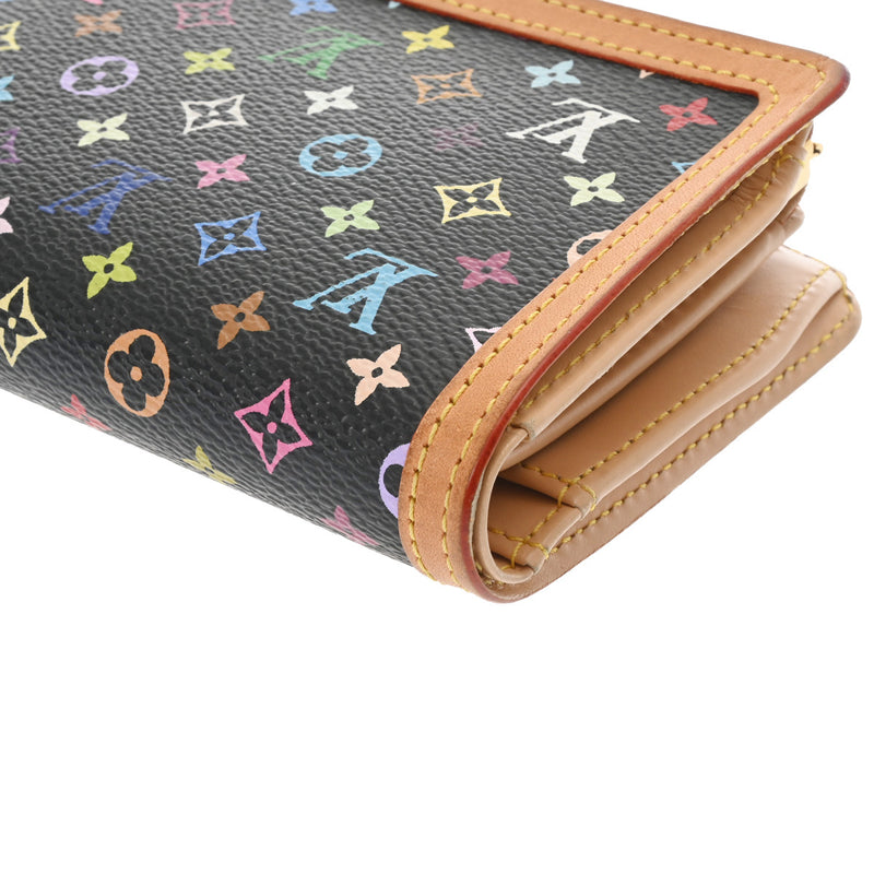 LOUIS VUITTON ルイヴィトン マルチカラー ポルトフォイユヴィエノワ ノワール M92988 レディース モノグラムマルチカラー 二つ折り財布 Bランク 中古 銀蔵