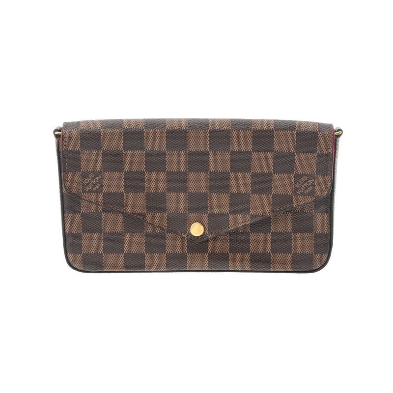 LOUIS VUITTON ルイヴィトン ダミエ ポシェットフェリシー チェーンウォレット N63032 レディース ダミエキャンバス ショルダーバッグ ABランク 中古 銀蔵