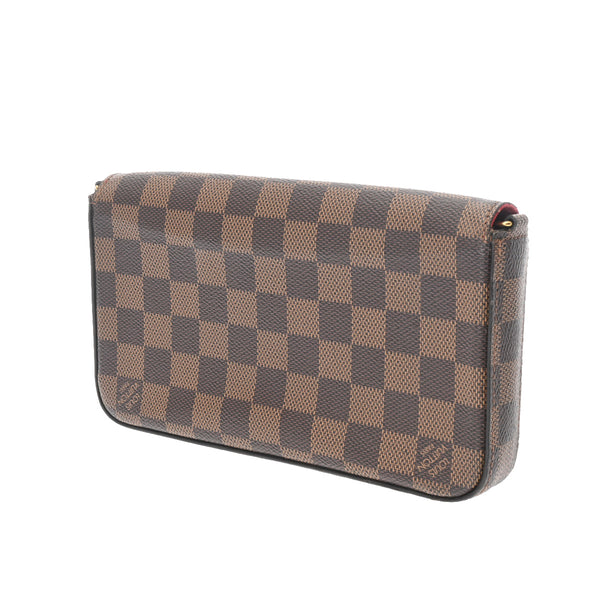 LOUIS VUITTON ルイヴィトン ダミエ ポシェットフェリシー チェーンウォレット N63032 レディース ダミエキャンバス ショルダーバッグ ABランク 中古 銀蔵