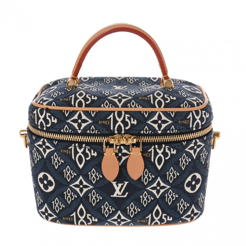 LOUIS VUITTON ルイヴィトン モノグラム since1854 ヴァニティ NV ブルー M57403 レディース モノグラムジャガード  2WAYバッグ Aランク 中古 銀蔵