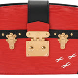 LOUIS VUITTON ルイヴィトン エピ トランククラッチ ルージュ/ノワール M51697 レディース エピレザー ショルダーバッグ Aランク 中古 銀蔵