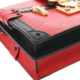LOUIS VUITTON ルイヴィトン エピ トランククラッチ ルージュ/ノワール M51697 レディース エピレザー ショルダーバッグ Aランク 中古 銀蔵