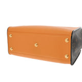 LOUIS VUITTON ルイヴィトン モノグラム オンマイサイド MM サフラン/ベージュ M56077 レディース レザー ハンドバッグ Aランク 中古 銀蔵