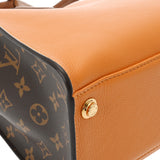 LOUIS VUITTON ルイヴィトン モノグラム オンマイサイド MM サフラン/ベージュ M56077 レディース レザー ハンドバッグ Aランク 中古 銀蔵