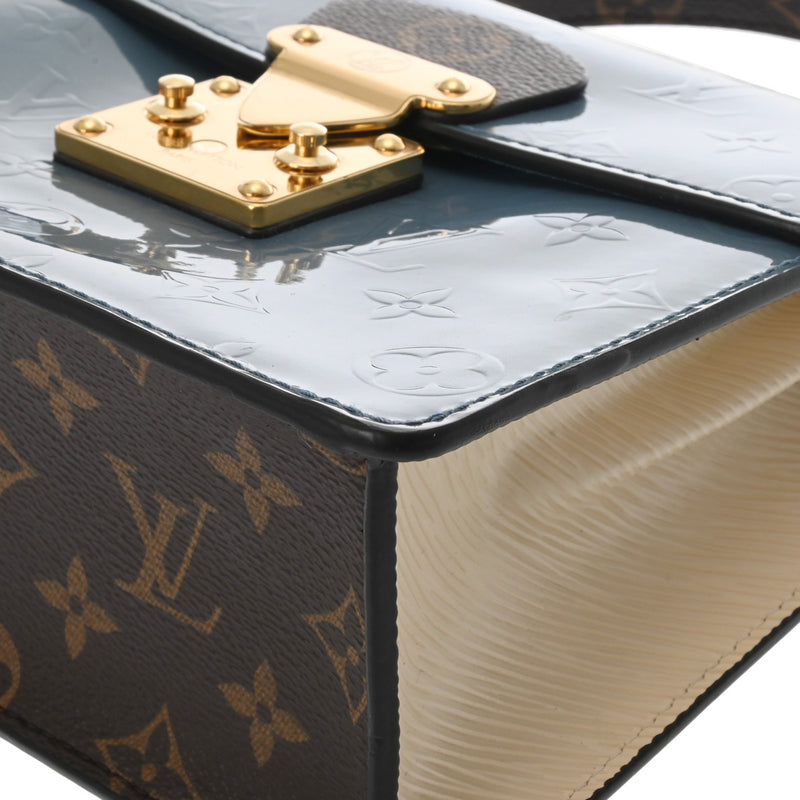 LOUIS VUITTON ルイヴィトン ヴェルニ エピ モノグラム スプリングストリート PM ブルー M90373 レディース ヴェルニ/レザー ハンドバッグ ABランク 中古 銀蔵