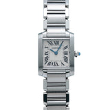 カルティエ タンク フランセーズ SM W51008Q3 ホワイト レディース 腕時計 クォーツ 中古 銀蔵