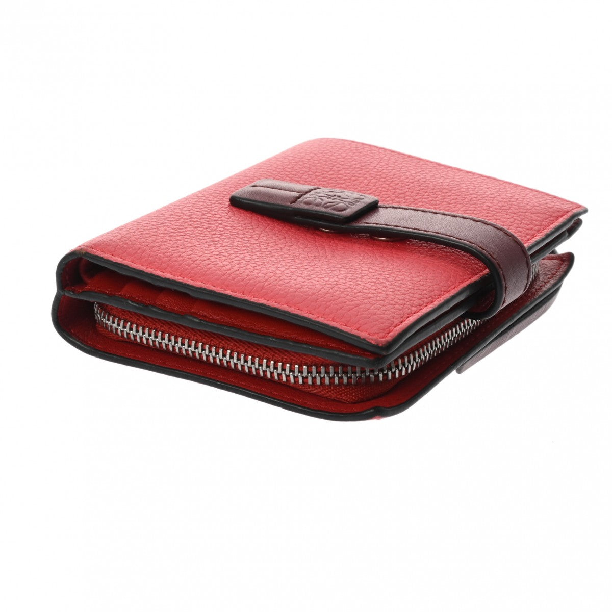 ロエベ コンパクトジップウォレット ピンク レディース 二つ折り財布