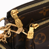LOUIS VUITTON ルイヴィトン モノグラム ミュルティ ポシェット アクセソワール カーキ M44813 レディース モノグラムキャンバス ショルダーバッグ Aランク 中古 銀蔵
