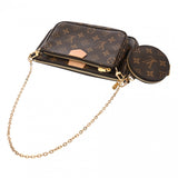 LOUIS VUITTON ルイヴィトン モノグラム ミュルティ ポシェット アクセソワール カーキ M44813 レディース モノグラムキャンバス ショルダーバッグ Aランク 中古 銀蔵