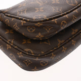 LOUIS VUITTON ルイヴィトン モノグラム ミュルティ ポシェット アクセソワール カーキ M44813 レディース モノグラムキャンバス ショルダーバッグ Aランク 中古 銀蔵