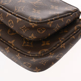 LOUIS VUITTON ルイヴィトン モノグラム ミュルティ ポシェット アクセソワール カーキ M44813 レディース モノグラムキャンバス ショルダーバッグ Aランク 中古 銀蔵