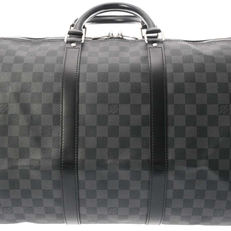 LOUIS VUITTON ルイヴィトン ダミエグラフィット キーポルバンドリエール55 2WAY 黒 N41413 メンズ ダミエグラフィットキャンバス ボストンバッグ Aランク 中古 銀蔵