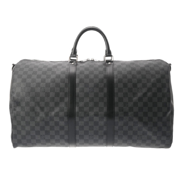 LOUIS VUITTON ルイヴィトン ダミエグラフィット キーポルバンドリエール55 2WAY 黒 N41413 メンズ ダミエグラフィットキャンバス ボストンバッグ Aランク 中古 銀蔵