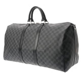 LOUIS VUITTON ルイヴィトン ダミエグラフィット キーポルバンドリエール55 2WAY 黒 N41413 メンズ ダミエグラフィットキャンバス ボストンバッグ Aランク 中古 銀蔵