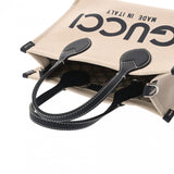 GUCCI グッチ プリント ミニトートバッグ 日本限定 ベージュ/ネイビー 772144 レディース キャンバス レザー ハンドバッグ 新同 中古 銀蔵