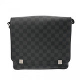 LOUIS VUITTON ルイヴィトン ダミエグラフィット ディストリクト PM NM 黒 グレー N41028 メンズ ダミエグラフィットキャンバス ショルダーバッグ Aランク 中古 銀蔵