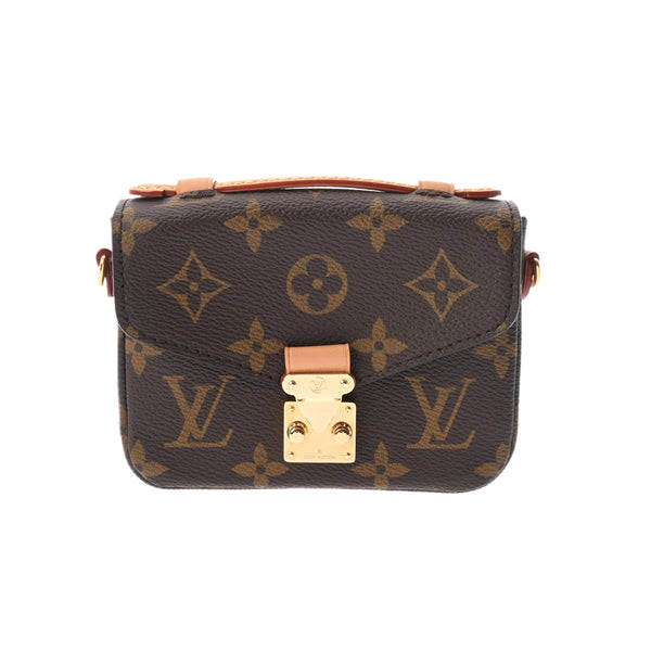 LOUIS VUITTON ルイヴィトン モノグラム ミクロメティス 2WAY ブラウン M81267 レディース モノグラムキャンバス ショルダーバッグ Aランク 中古 銀蔵