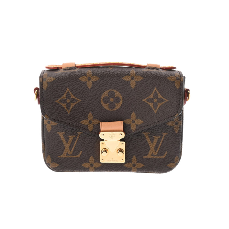 LOUIS VUITTON ルイヴィトン モノグラム ミクロメティス 2WAY ブラウン M81267 レディース モノグラムキャンバス ショルダーバッグ Aランク 中古 銀蔵