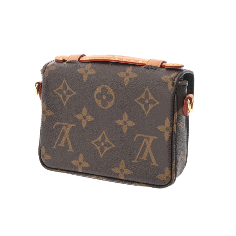 LOUIS VUITTON ルイヴィトン モノグラム ミクロメティス 2WAY ブラウン M81267 レディース モノグラムキャンバス ショルダーバッグ Aランク 中古 銀蔵