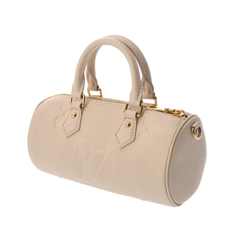 LOUIS VUITTON ルイヴィトン モノグラムアンプラント パピヨン BB 2WAY アイボリー M45994 レディース レザー ハンドバッグ Aランク 中古 銀蔵