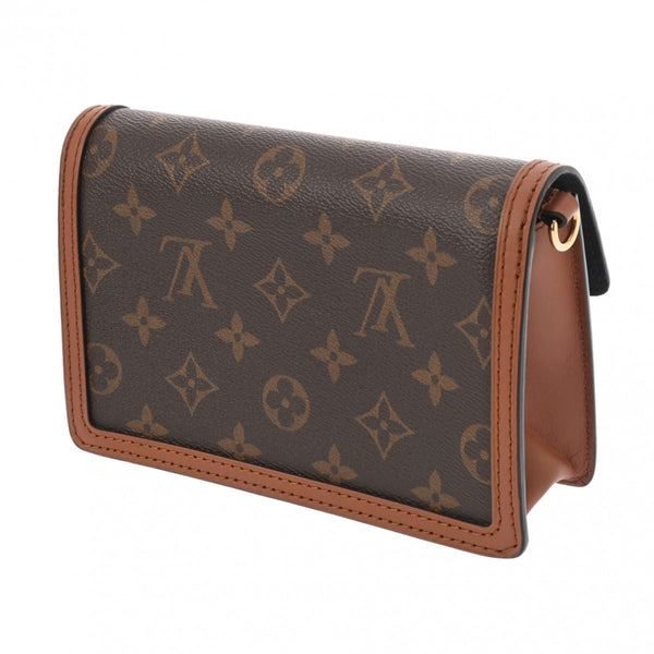 LOUIS VUITTON ルイヴィトン モノグラムリバース ポルトフォイユ ドーフィーヌ 2WAYクラッチ ブラウン M68746 レディース モノグラムキャンバス ショルダーバッグ Aランク 中古 銀蔵