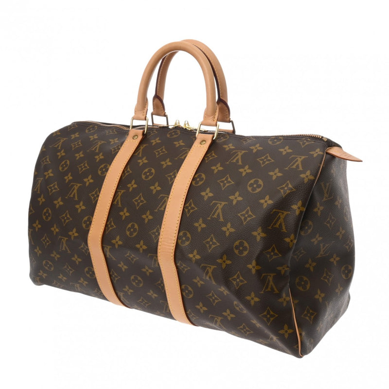 LOUIS VUITTON ルイヴィトン モノグラム キーポル 45 ブラウン M41428 ユニセックス モノグラムキャンバス ボストンバッグ ABランク 中古 銀蔵