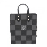 LOUIS VUITTON ルイヴィトン ダミエ チェッカーボード サックプラ XS ブラック/グレー N60479 メンズ レザー ハンドバッグ Aランク 中古 銀蔵