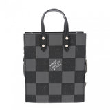 LOUIS VUITTON ルイヴィトン ダミエ チェッカーボード サックプラ XS ブラック/グレー N60479 メンズ レザー ハンドバッグ Aランク 中古 銀蔵