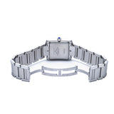 カルティエ タンク フランセーズ LM W51002Q3 ホワイト メンズ 腕時計 自動巻き 中古 銀蔵