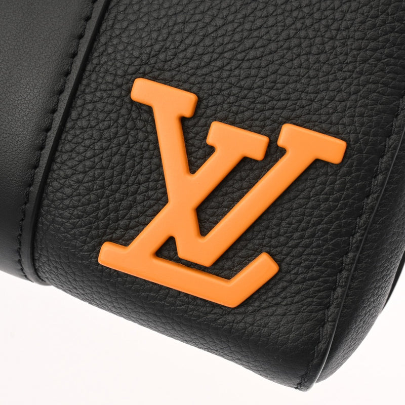 LOUIS VUITTON ルイヴィトン ダミエディストーテッド シティキーポル 黒 M57417 メンズ レザー ボストンバッグ Aランク 中古 銀蔵