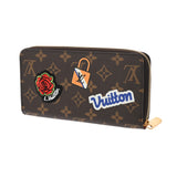 LOUIS VUITTON ルイヴィトン モノグラム ジッピーウォレット パッチーズ ブラウン M63392 レディース モノグラムキャンバス 長財布 新同 中古 銀蔵