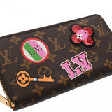 LOUIS VUITTON ルイヴィトン モノグラム ジッピーウォレット パッチーズ ブラウン M63392 レディース モノグラムキャンバス 長財布 新同 中古 銀蔵