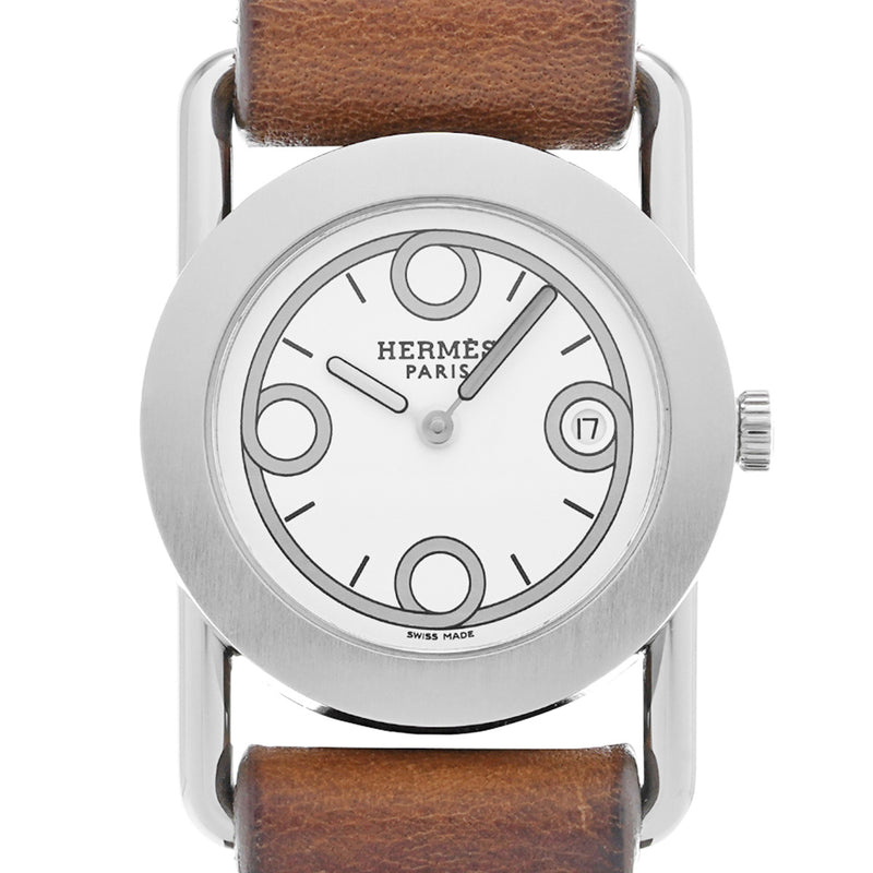 エルメス バレニア ロンド BR1.210 ホワイト レディース 腕時計 クォーツ 中古 銀蔵