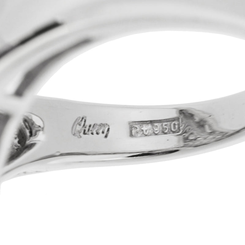 Queen クイーン 翼モチーフ ダイヤ1.45ct #12 12号 レディース Pt950プラチナ リング・指輪 Aランク 中古 銀蔵