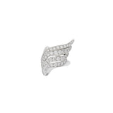 Queen クイーン 翼モチーフ ダイヤ1.45ct #12 12号 レディース Pt950プラチナ リング・指輪 Aランク 中古 銀蔵