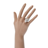 Queen クイーン 翼モチーフ ダイヤ1.45ct #12 12号 レディース Pt950プラチナ リング・指輪 Aランク 中古 銀蔵