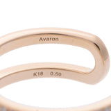 AVALONE アヴァロン 2連 ダイヤ 0.50ct #18 17.5号 レディース K18イエローゴールド リング・指輪 Aランク 中古 銀蔵