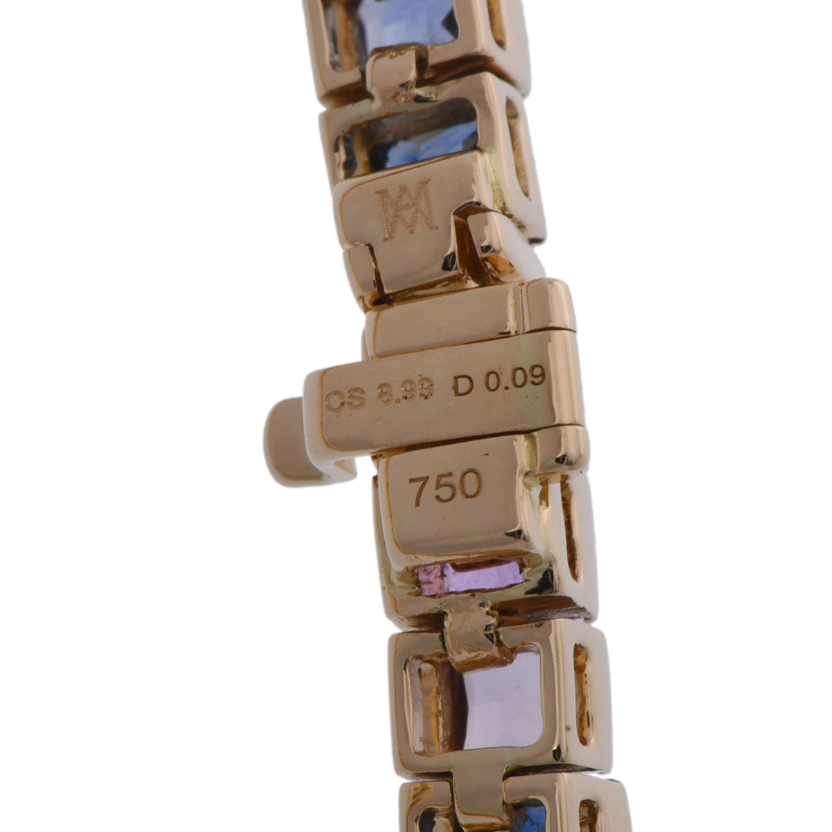 ミラモア色石 レディース K18イエローゴールド ブレスレット MILAMORE