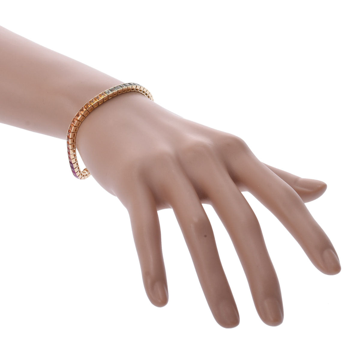 ミラモア色石 レディース K18イエローゴールド ブレスレット MILAMORE